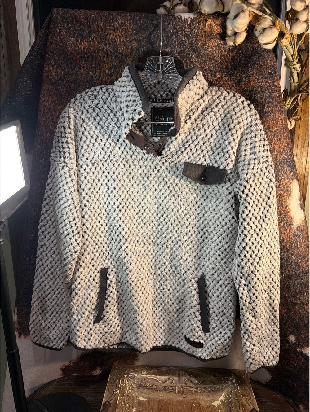 Simply Southern Cozy Textured Pullover Sweater Small